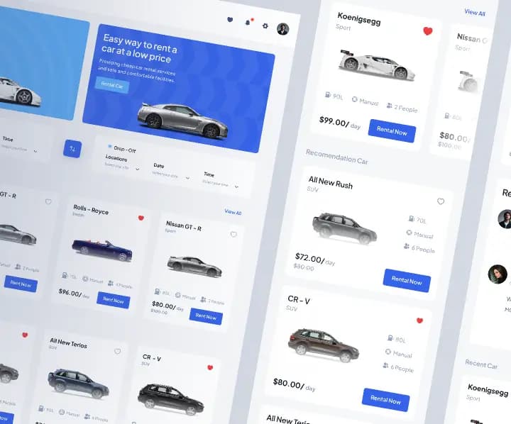 Car Rent Website Design